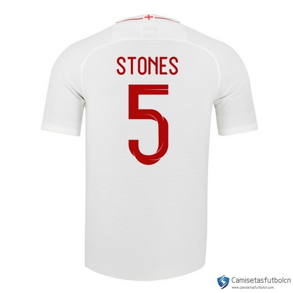 Camiseta Seleccion Inglaterra Primera equipo Stones 2018 Blanco